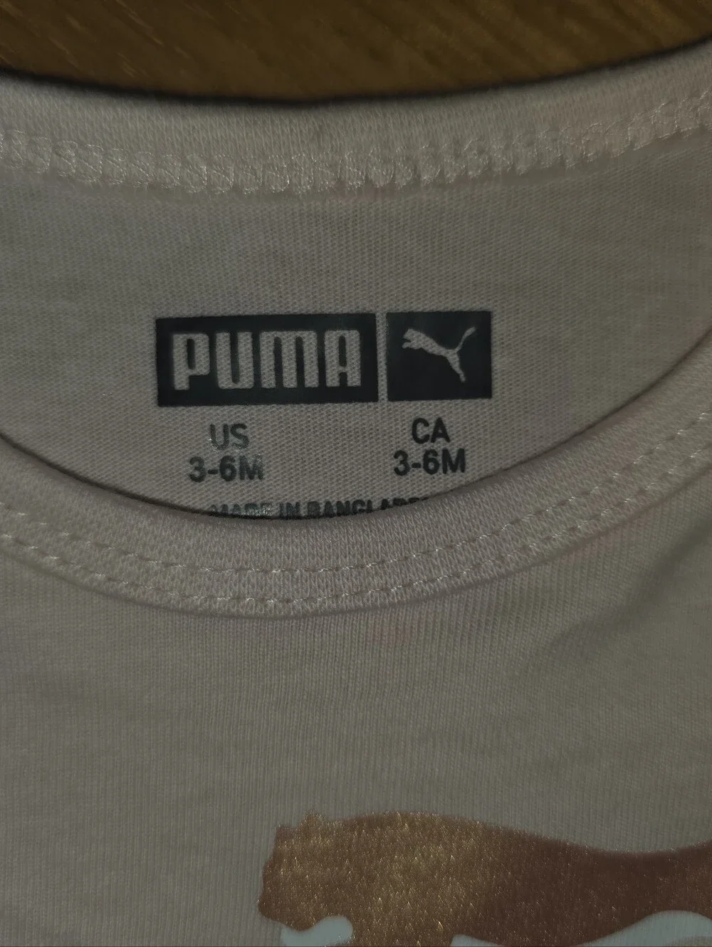 NWT Short Sleeve Bodysuit Infant Girl's PUMA 3-6 Months